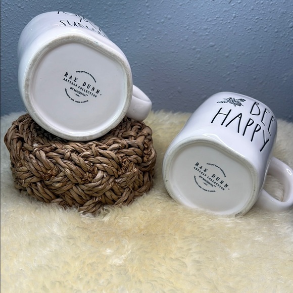 Rae Dunn White and Yellow Dining Mugs - Picture 3 of 4